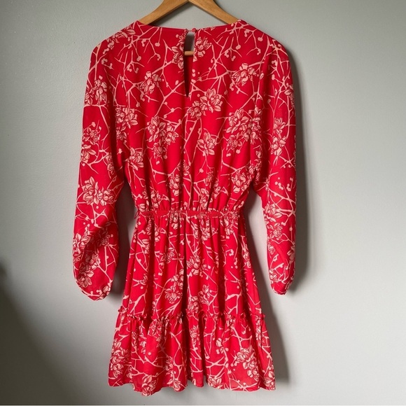 Flying Tomato, Women's, Mid-Dress, Long-Sleeved, Size XS, Color Red and Tan - Picture 3 of 10